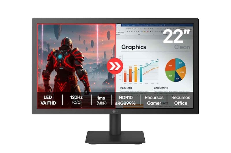 LG 22" FHD 120Hz VA - 22U403A-B