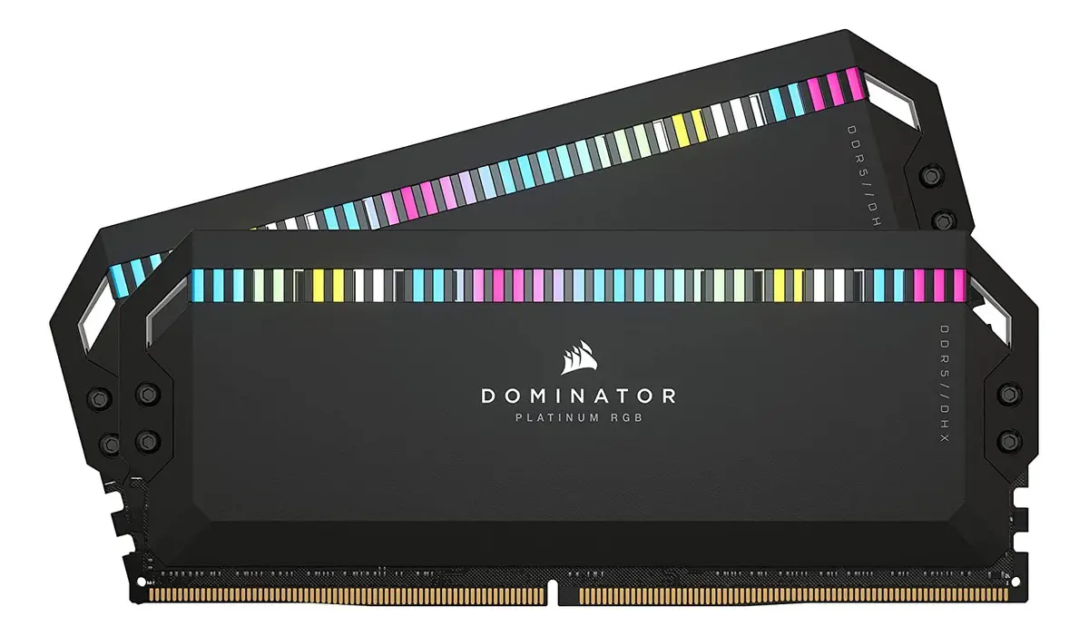 Corsair Dominator Platinum RGB 64GB (2x32GB) DDR5 Corsair Dominator Platinum RGB 64GB (2x32GB) DDR5 6600MHz CL32 Preto - CMT64GX5M2B6600C32
