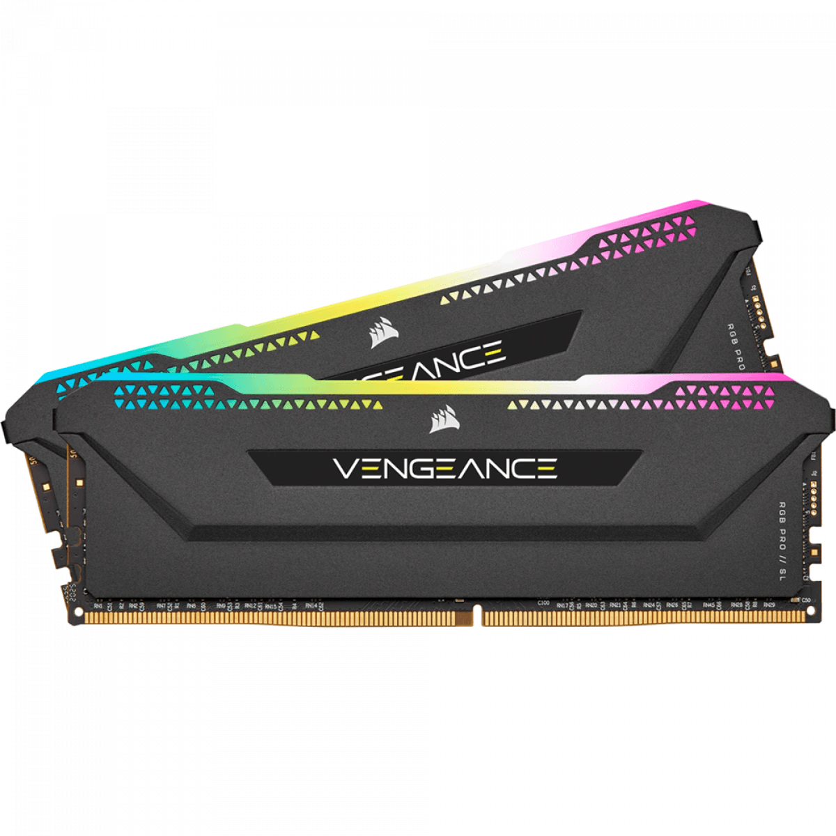 Corsair Vengeance RGB PRO SL 32GB DDR4 Corsair Vengeance RGB PRO SL 32GB (2x16GB) DDR4 3200MHz CL16 Preto - CMH32GX4M2E3200C16