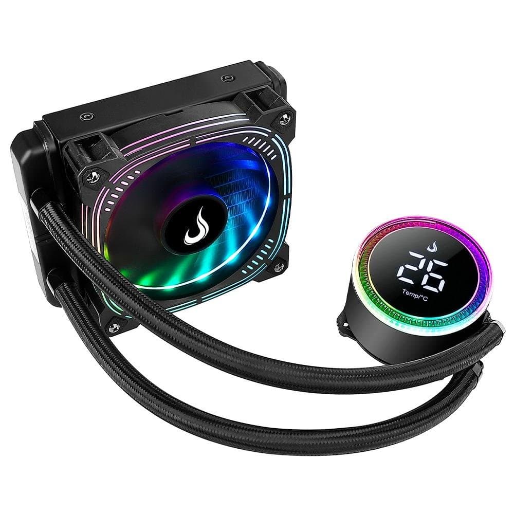 Water Cooler Rise Mode Aura Ice Black 120mm ARGB Water Cooler Rise Mode Aura Ice Black 120mm ARGB Preto - RM-WAIB-04-ARGB
