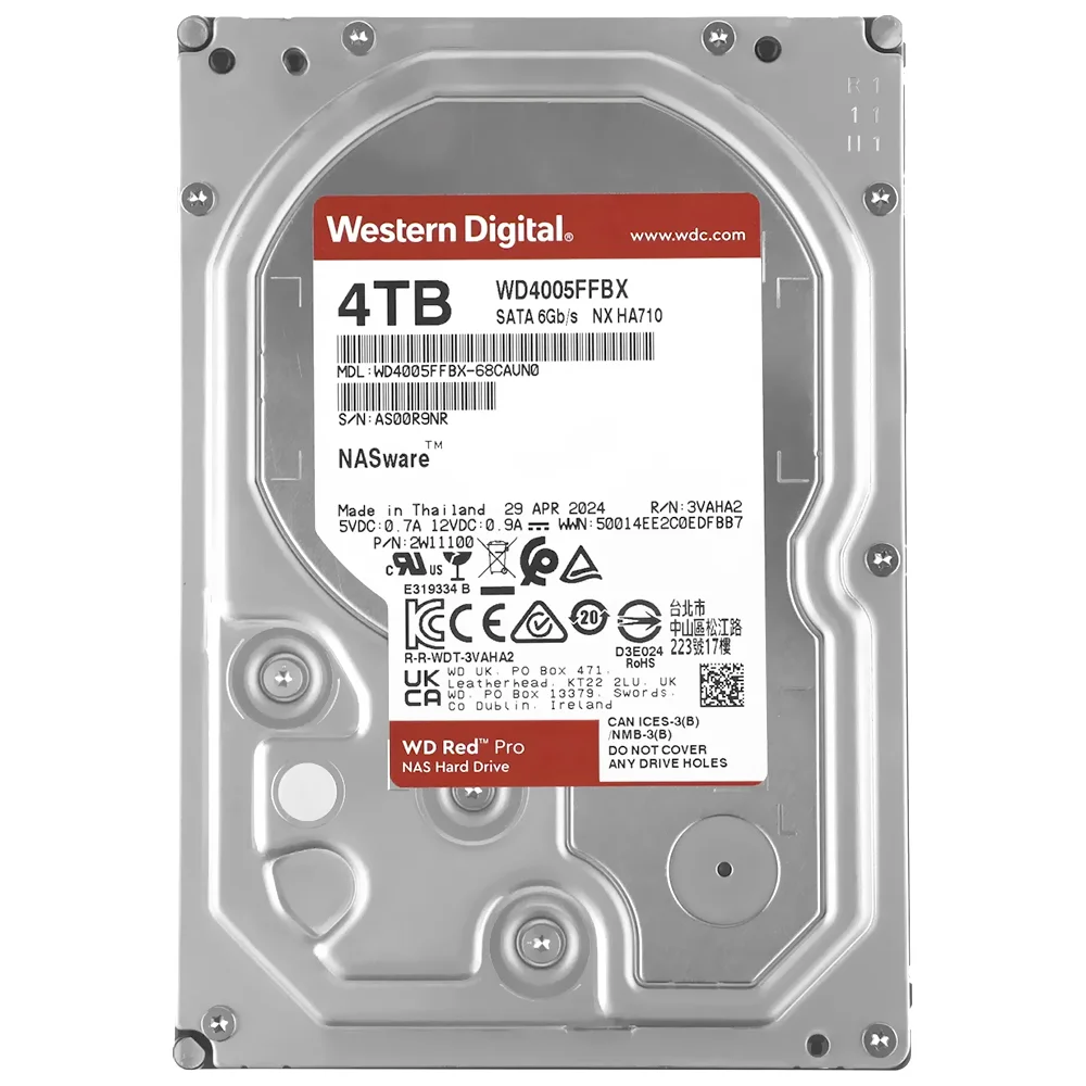 Western Digital WD Red Pro 4TB HDD SATA III - WD4005FFBX Western Digital WD Red Pro 4TB HDD SATA III - WD4005FFBX
