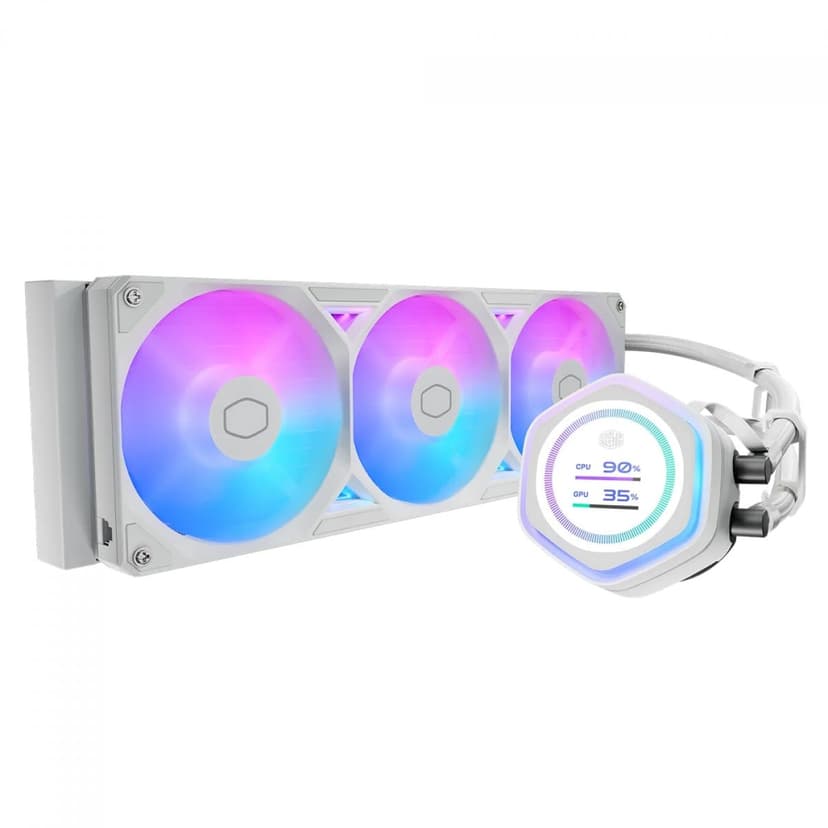 Water Cooler Cooler Master MasterLiquid 360 Atmos II LCD 360mm ARGB Branco - MLX-D36M-A25SZ-LW