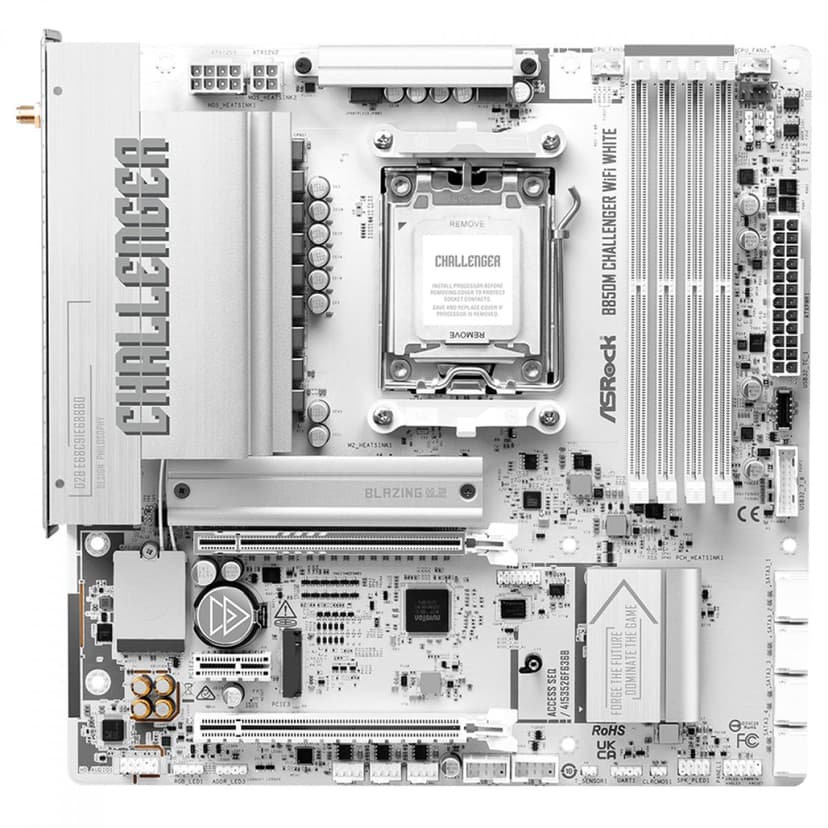 ASRock B850M Challenger WiFi White AM5 Micro-ATX DDR5