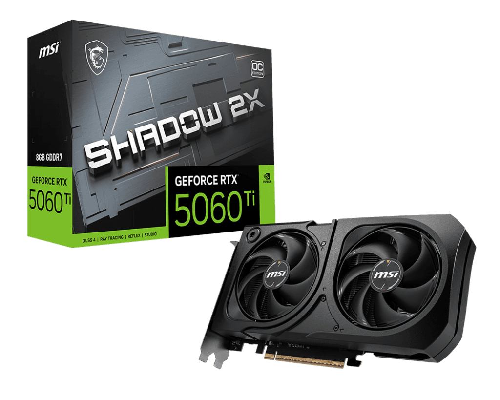 RTX 5060 Ti 8GB MSI RTX 5060 Ti 8GB Shadow 2X OC Plus