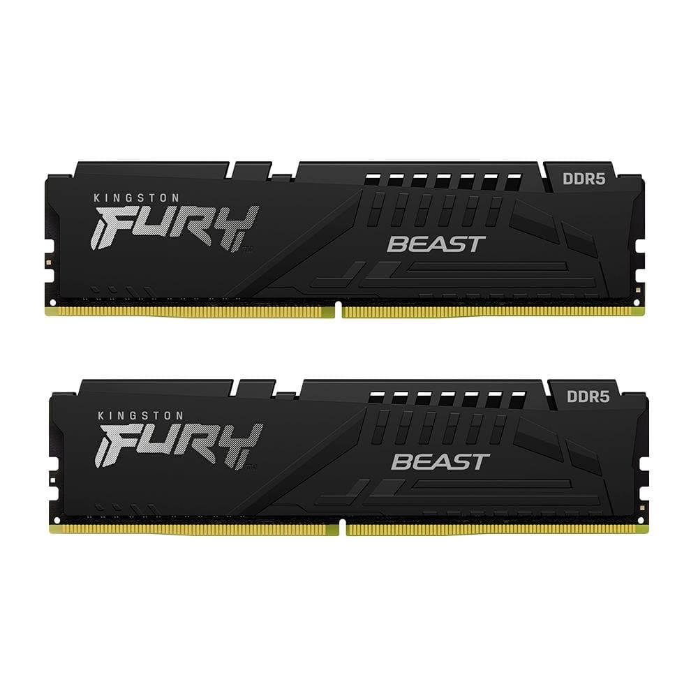 Kingston Fury Beast 32GB (2x16GB) DDR5 Kingston Fury Beast 32GB (2x16GB) DDR5 5600MHz CL40 Preto - KF556C40BBK2-32