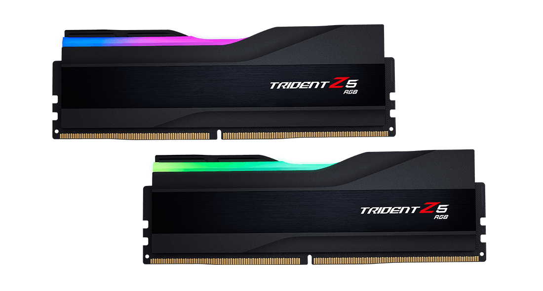 G.Skill Trident Z5 RGB 48GB DDR5 G.Skill Trident Z5 RGB 48GB (2x24GB) DDR5 8400MHz CL40 Preto - F5-8400J4052G24GX2-TZ5RK