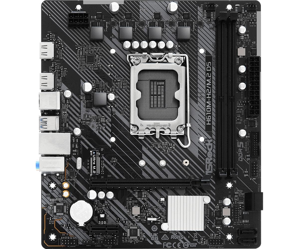ASRock H610M-H2/M.2 D5 LGA1700 Micro-ATX DDR5 ASRock H610M-H2/M.2 D5 LGA1700 Micro-ATX DDR5