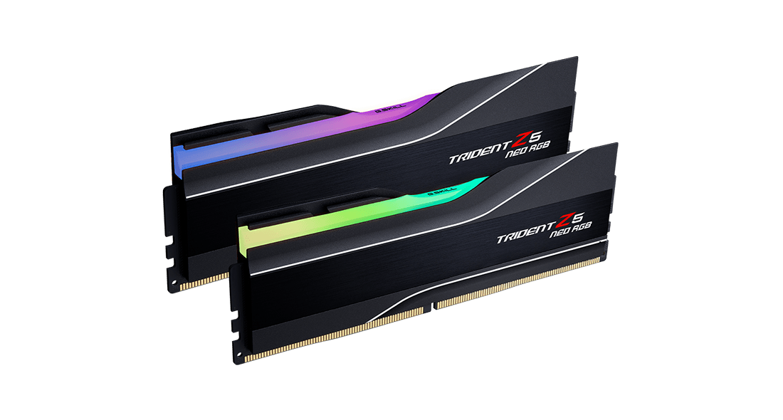 G.Skill Trident Z5 Neo RGB 32GB (2x16GB) DDR5 G.Skill Trident Z5 Neo RGB 32GB (2x16GB) DDR5 6000MHz CL36 Preto - F5-6000J3636F32GX2-TZ5NR
