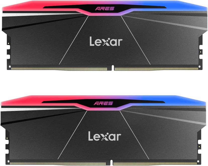 Lexar Ares RGB 32GB (2x16GB) DDR5 7600MHz CL36 Preto - LD5U16G76C36BR-RGD