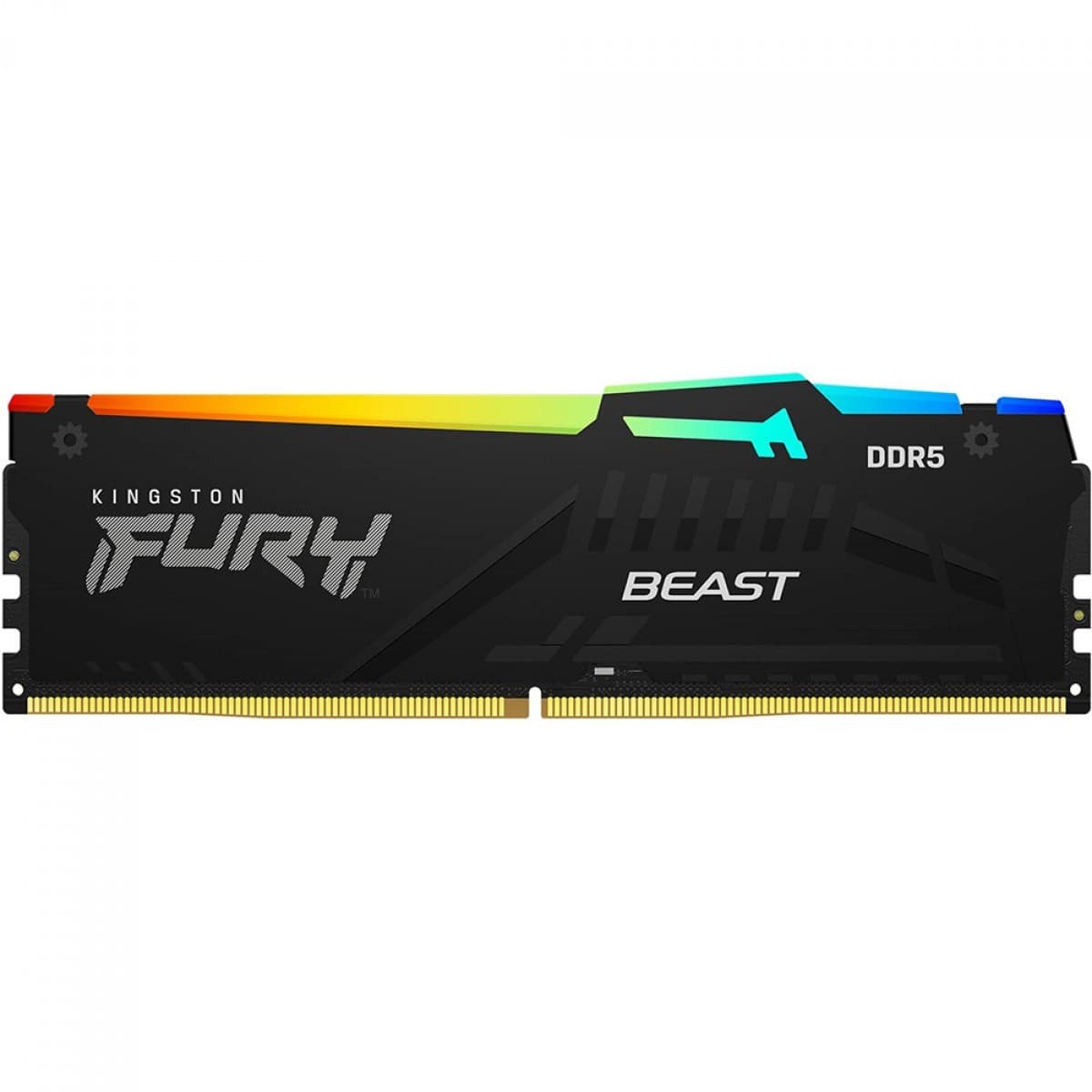 Kingston Fury Beast RGB 16GB (1x16GB) DDR5 Kingston Fury Beast RGB 16GB (1x16GB) DDR5 5600MHz CL36 Preto - KF556C36BBEA-16
