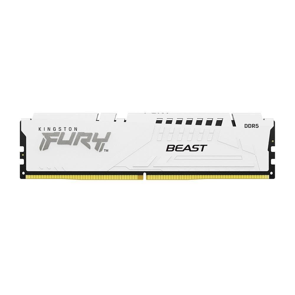 Kingston Fury Beast 16GB (1x16GB) DDR5 Kingston Fury Beast 16GB (1x16GB) DDR5 6000MHz CL30 Branco - KF560C30BWE-16