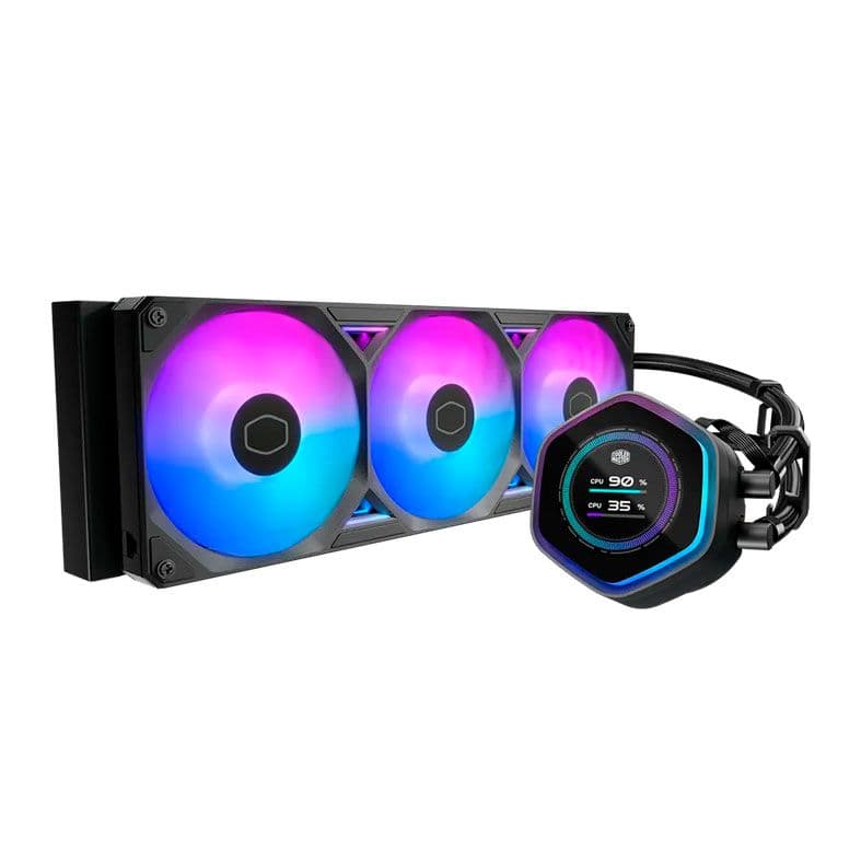 Water Cooler Cooler Master MasterLiquid 360 Atmos II LCD 360mm ARGB Water Cooler Cooler Master MasterLiquid 360 Atmos II LCD 360mm ARGB Preto - MLX-D36M-A25SZ-L1