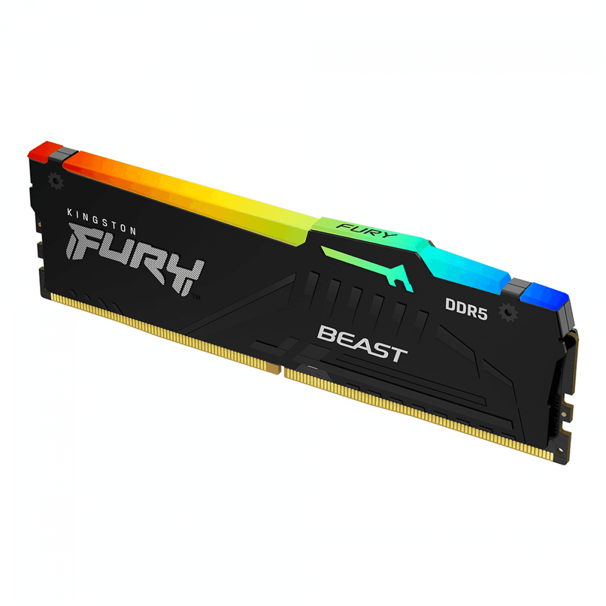 Kingston Fury Beast RGB 32GB (1x32GB) DDR5 Kingston Fury Beast RGB 32GB (1x32GB) DDR5 5200MHz CL36 Preto - KF552C36BBEA-32
