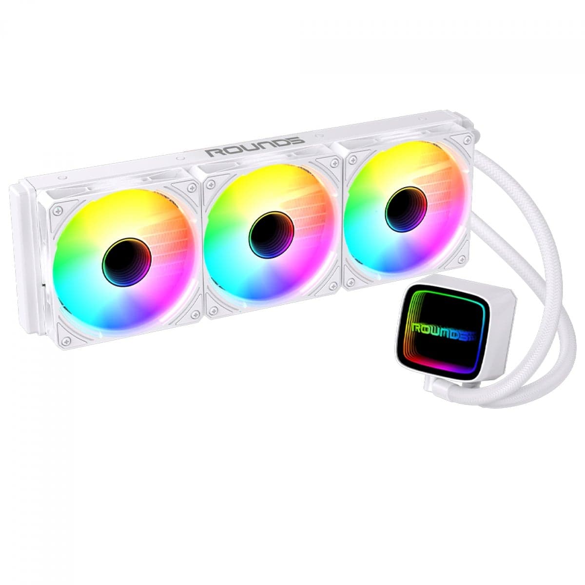 Water Cooler Round5 Eurus 360mm ARGB Water Cooler Round5 Eurus 360mm ARGB Branco - R5-WC-EURUS-360W-2233
