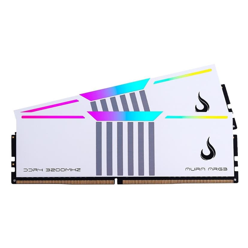 Rise Mode Aura RGB 32GB (2x16GB) DDR4 3200MHz CL19 Branco - RM-D4AW-32G-3200ARGB