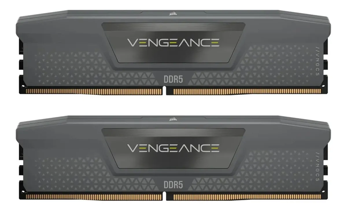 Corsair Vengeance 64GB (2x32GB) DDR5 Corsair Vengeance 64GB (2x32GB) DDR5 6000MHz CL40 Cinza - CMK64GX5M2D6000Z40