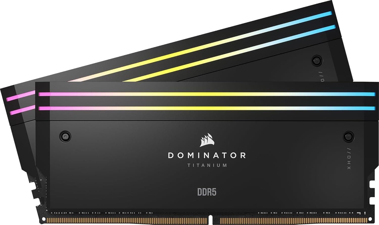 Corsair Dominator Titanium RGB 96GB DDR5 Corsair Dominator Titanium RGB 96GB (2x48GB) DDR5 6800MHz CL40 Preto - CMP96GX5M2B6800C40