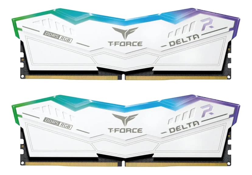 Team Group T-Force Delta RGB 32GB (2x16GB) DDR5 6000MHz CL30 Branco - FF4D532G6000HC30DC01