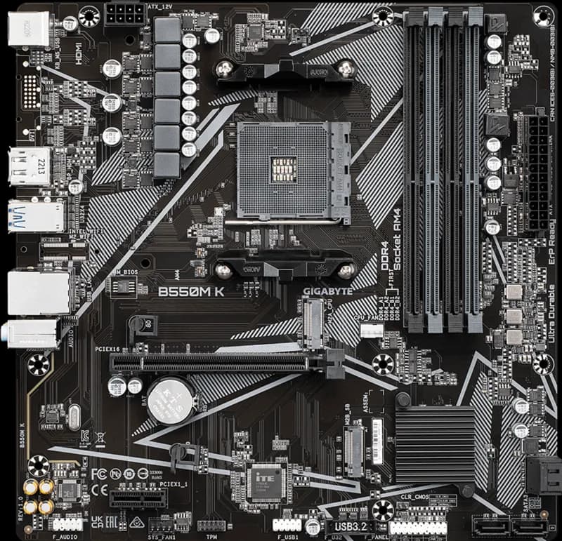 Gigabyte B550M K AM4 Micro-ATX DDR4