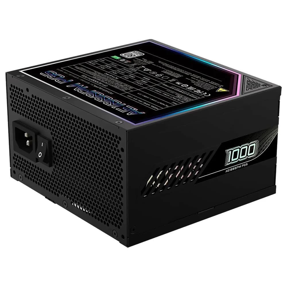 Gigabyte AORUS Elite  1000W 80 Plus Platinum Modular ATX 3.1 - GP-AE1000PM-PG5 Gigabyte AORUS Elite  1000W 80 Plus Platinum Modular ATX 3.1 - GP-AE1000PM-PG5