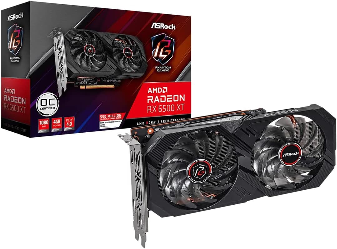 RX 6500 XT 4GB ASRock RX 6500 XT 4GB Phantom Gaming D OC