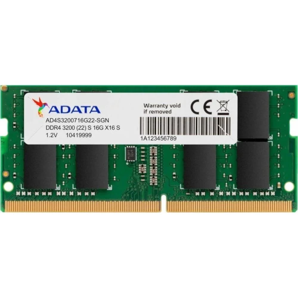 ADATA Premier 16GB DDR4 SO-DIMM ADATA Premier 16GB (1x16GB) DDR4 SO-DIMM 3200MHz CL22 Verde - AD4S320016G22 SGN 5271
