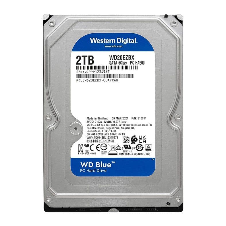 Western Digital Blue 2TB HDD SATA III - WD20EZBX