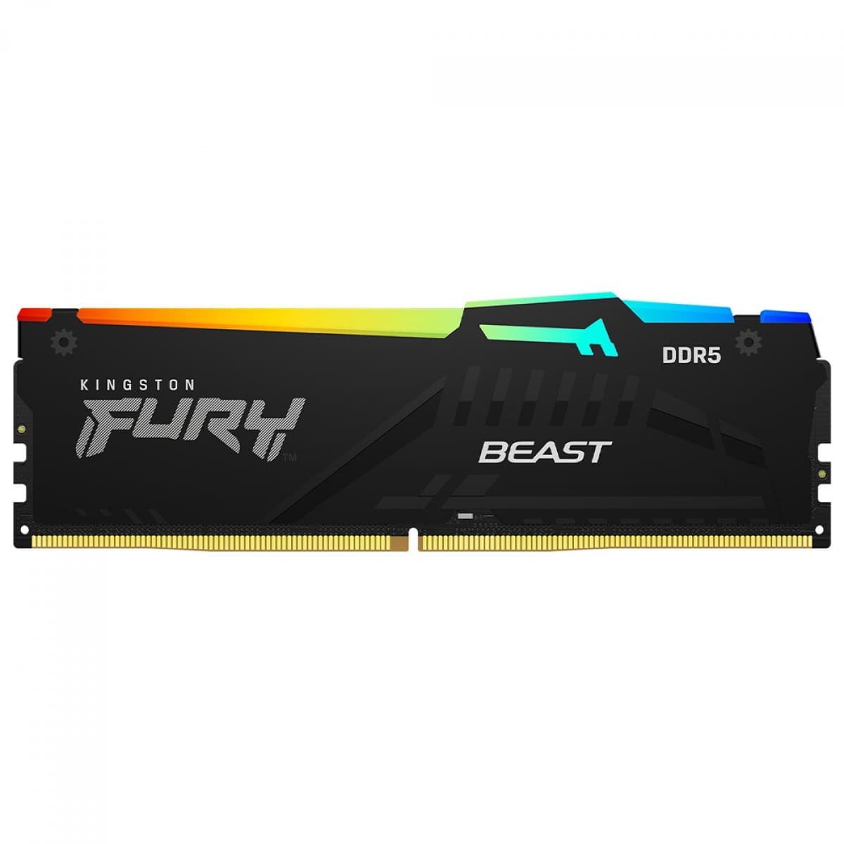 Kingston Fury Beast RGB 8GB (1x8GB) DDR5 Kingston Fury Beast RGB 8GB (1x8GB) DDR5 6000MHz CL30 Preto - KF560C30BBEA-8