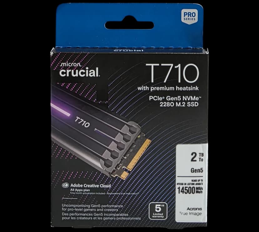 Crucial T710 2TB SSD NVMe Gen 5 - CT2000T710SSDSD5-01