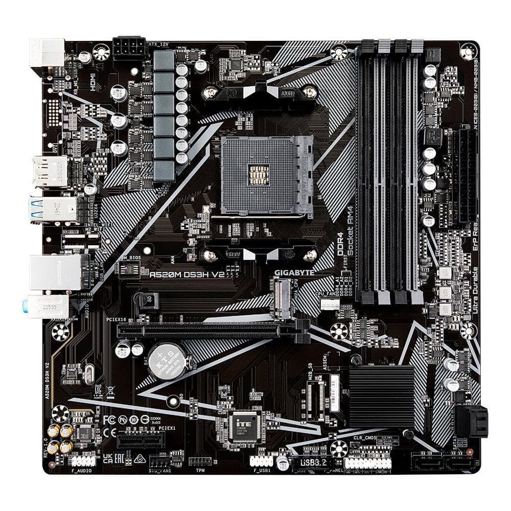Gigabyte A520M DS3H V2 AM4 Micro-ATX DDR4 Gigabyte A520M DS3H V2 AM4 Micro-ATX DDR4