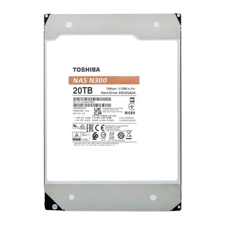 Toshiba N300 20TB HDD SATA III - HDWG82AXZSTA