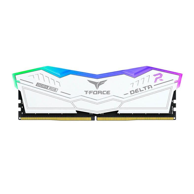 Team Group T-Force Delta RGB 16GB DDR5 Team Group T-Force Delta RGB 16GB (1x16GB) DDR5 5600MHz CL36 Branco - FF4D516G5600HC36B01