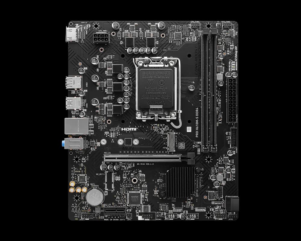 MSI PRO H610M-S DDR4 LGA1700 Micro-ATX DDR4 MSI PRO H610M-S DDR4 LGA1700 Micro-ATX DDR4
