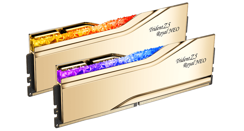 G.Skill Trident Z5 Royal Neo RGB 96GB (2x48GB) DDR5 6000MHz CL28 Dourado - F5-6000J2836F48GX2-TR5NG