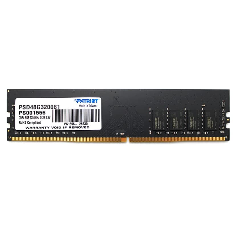 Patriot Signature Line 8GB (1x8GB) DDR4 3200MHz CL22 Preto - PSD48G320081
