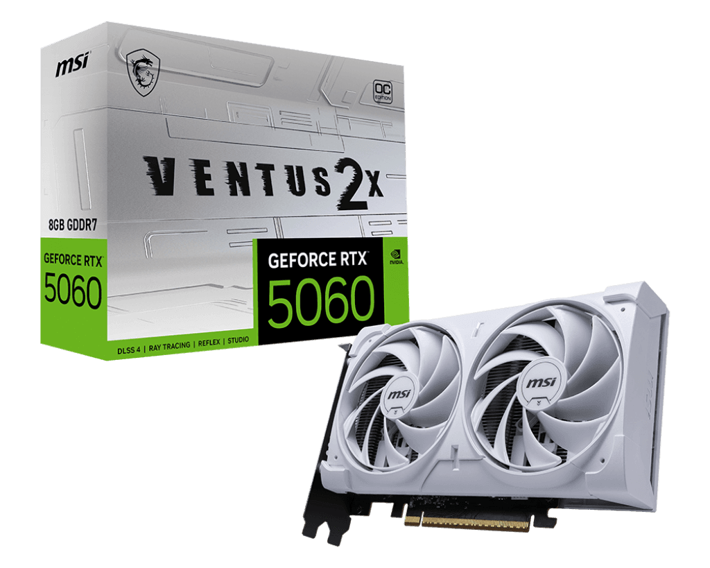 RTX 5060 MSI RTX 5060 Ventus 2X OC White