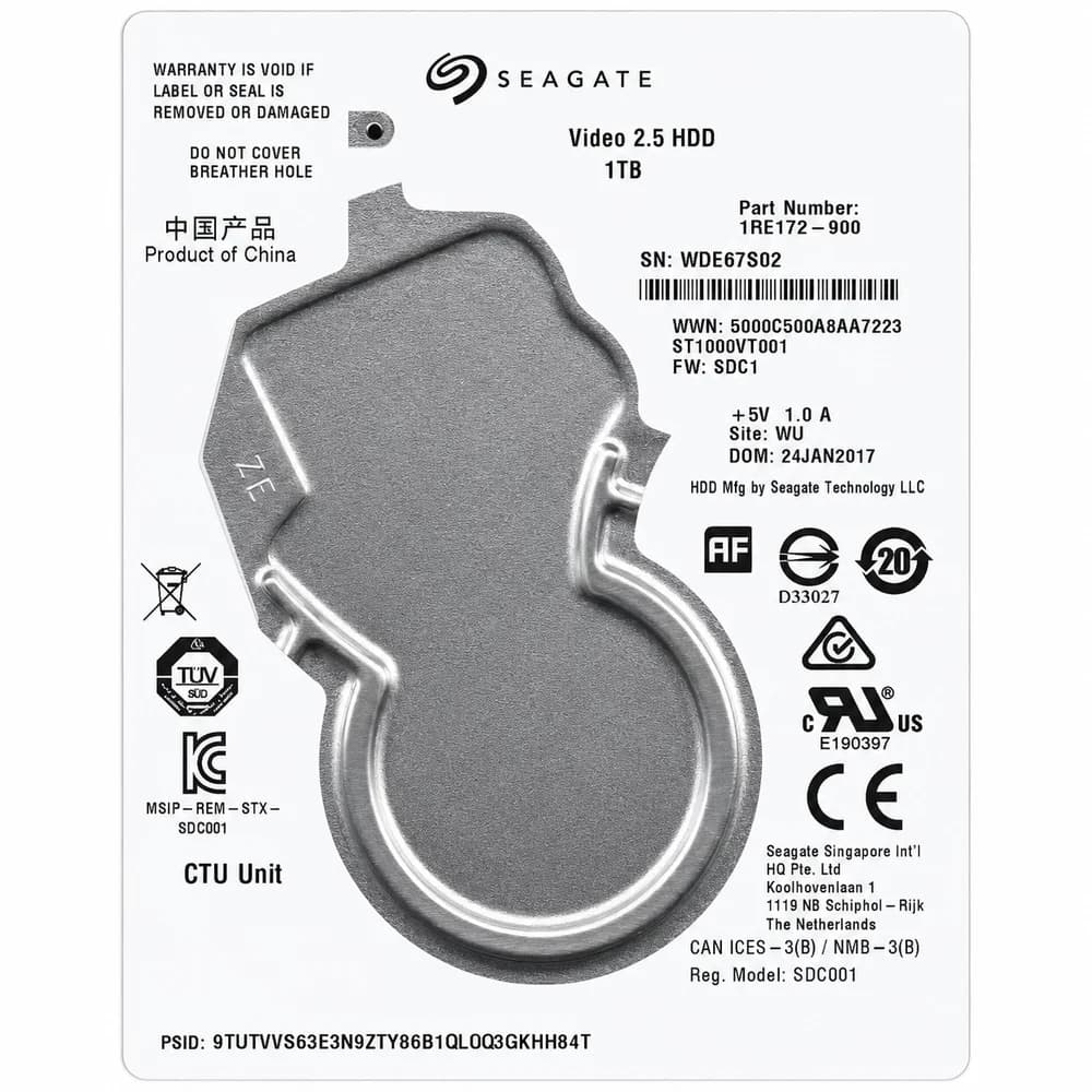 Seagate 1TB HDD SATA III - ST1000VT001 Seagate 1TB HDD SATA III - ST1000VT001