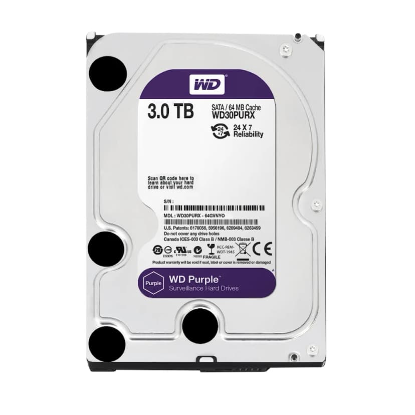 Western Digital WD Purple 3TB HDD SATA III - WD30PURX