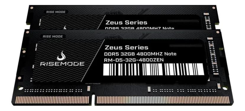 Rise Mode Zeus 64GB (2x32GB) DDR5 SO-DIMM 4800MHz CL40 Preto - RM-D5-2X32G-4800ZEN