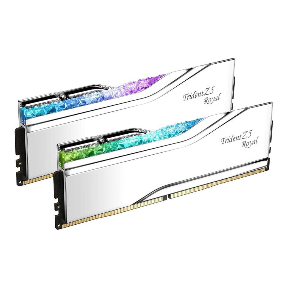 G.Skill Trident Z5 Royal RGB 48GB DDR5 G.Skill Trident Z5 Royal RGB 48GB (2x24GB) DDR5 8400MHz CL40 Prata - F5-8400J4052G24GX2-TR5S