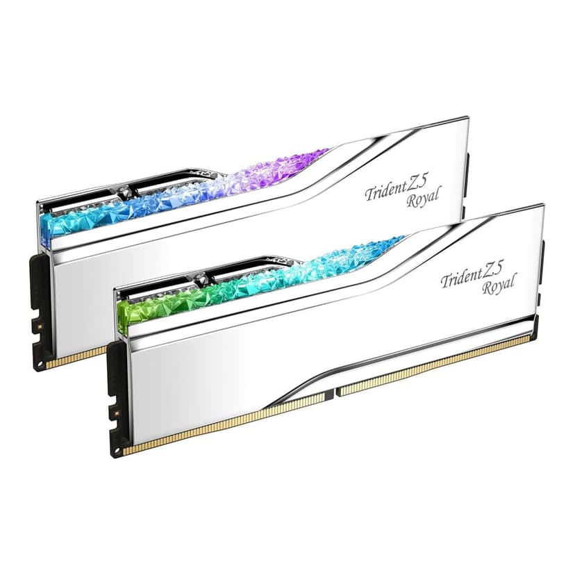 G.Skill Trident Z5 Royal RGB 48GB (2x24GB) DDR5 8400MHz CL40 Prata - F5-8400J4052G24GX2-TR5S