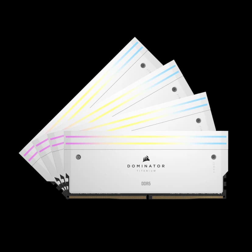 Corsair Dominator Titanium RGB 64GB (4x16GB) DDR5 6400MHz CL32 Branco - CMP64GX5M4B6400C32W