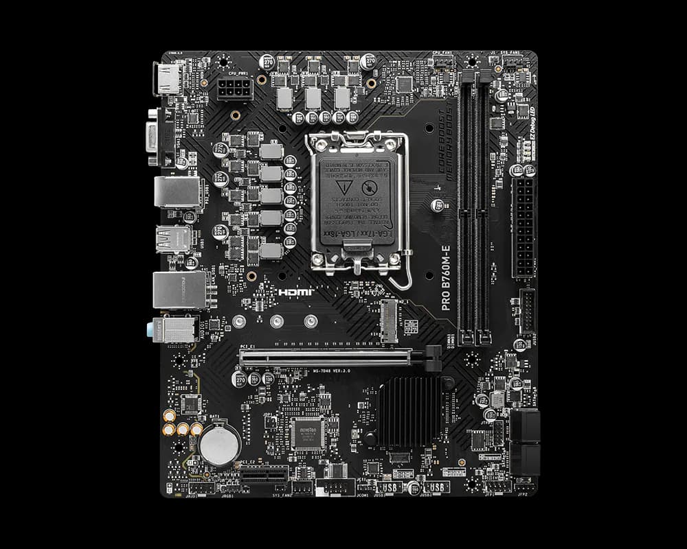 MSI PRO B760M-E LGA1700 Micro-ATX DDR5 MSI PRO B760M-E LGA1700 Micro-ATX DDR5