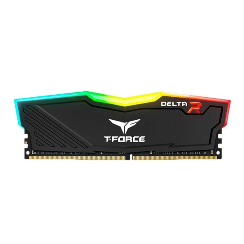 Team Group T-Force Delta RGB 8GB (1x8GB) DDR4 Team Group T-Force Delta RGB 8GB (1x8GB) DDR4 3200MHz CL16 Preto - TF3D48G3200HC16C01