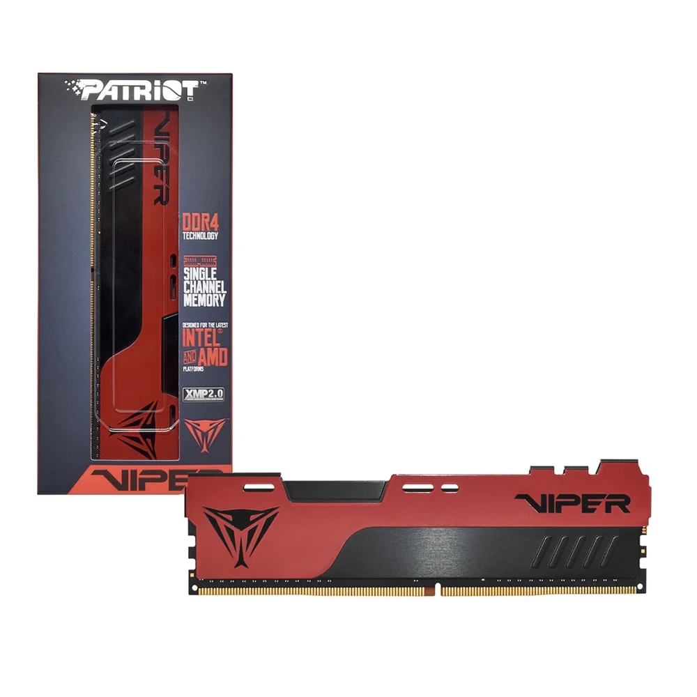 Patriot Viper Elite II 8GB DDR4 Patriot Viper Elite II 8GB (1x8GB) DDR4 3200MHz CL18 Preto, Vermelho - PVE248G320C8
