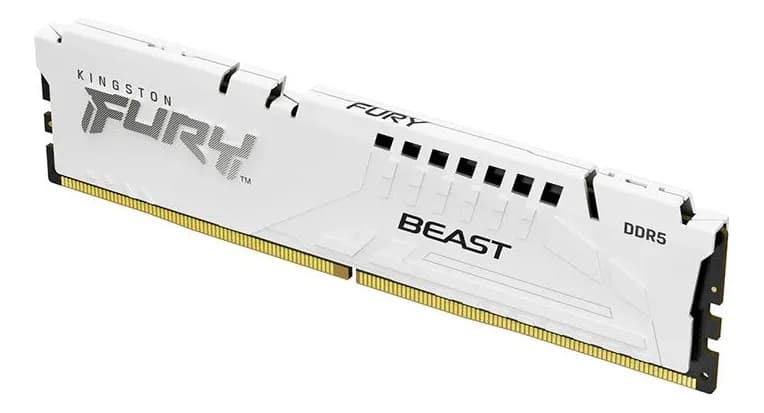 Kingston Fury Beast 16GB (1x16GB) DDR5 6800MHz CL34 Branco - KF568C34BW-16