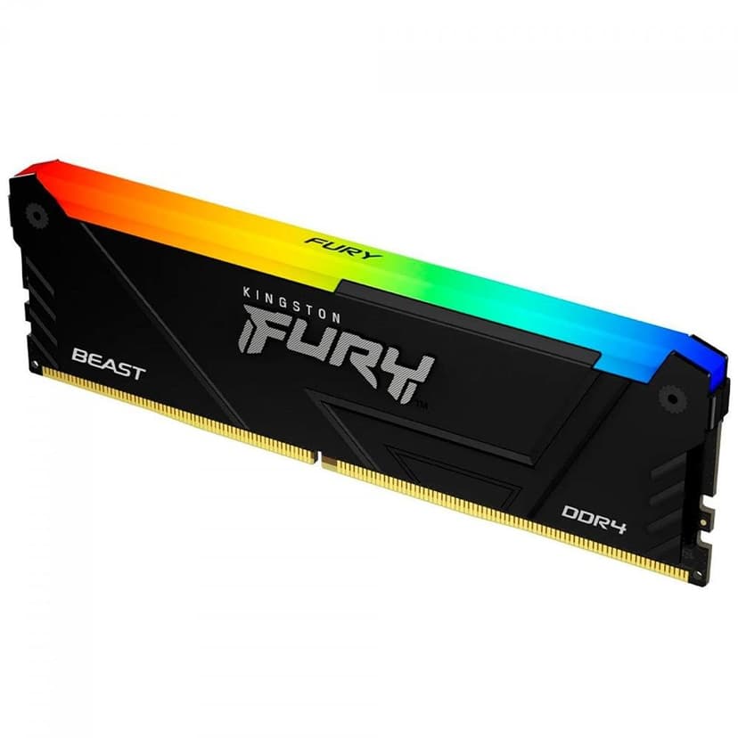 Kingston Fury Beast RGB 8GB (1x8GB) DDR4 3200MHz CL16 Preto - KF432C16BB2A/8
