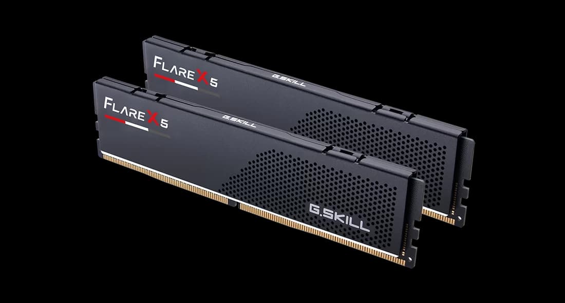 G.Skill Flare X5 64GB (2x32GB) DDR5 G.Skill Flare X5 64GB (2x32GB) DDR5 5600MHz CL36 Preto - F5-5600J3636D32GX2-FX5
