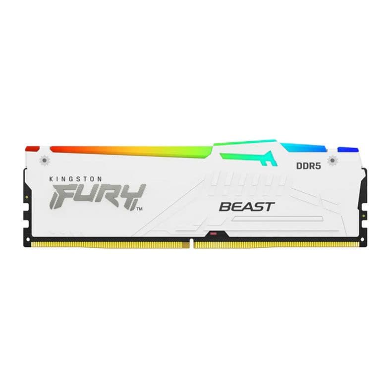 Kingston Fury Beast RGB 32GB (1x32GB) DDR5 6000MHz CL36 Branco - KF560C36BWEA-32