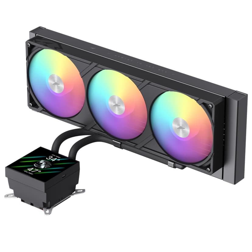Water Cooler Gamemax Glacier 360 BK 360mm ARGB Preto - GLACIER360LDBK